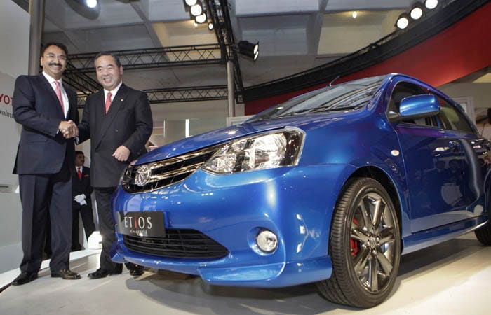 TKM Deputy Managing Director Marketing Sandeep Singh said the TKM could increase the output of Etios depending on customer demand from the current levels of 80,000 units a year. He said that for Etios sedan, TKM has received 3,077 orders within two days of the launch. The deliveries will start from January. (Photo: AP)