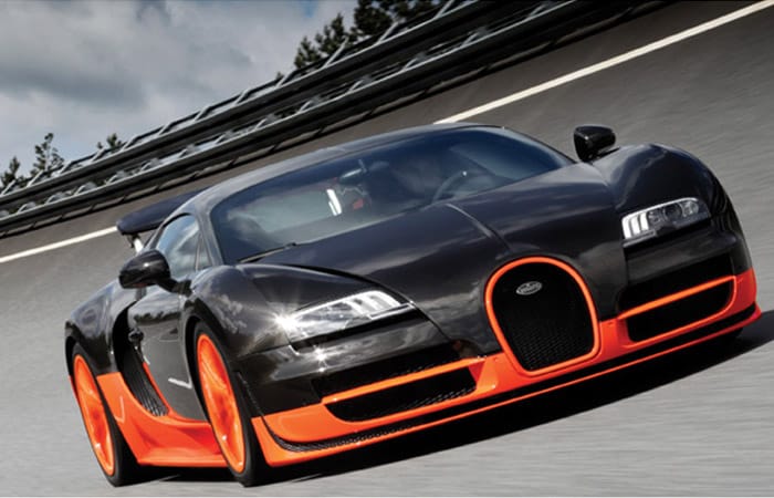 <b> Bugatti  Veyron</b><br><br>
In October, Volkswagen Group company Bugatti Automobiles launched its super premium sports car ?Veyron 16.4 Grand Sport', the most expensive car in India so far with a price tag of Rs 16 crore onwards. Packed with many exclusive safety and luxury features, the sports car can attain a top speed of 407 km an hour. Other than its famous 'fastest car' tag, the Bugatti Veyron is powered by a 8 litre, 16-cylinder engine with 64 valves, 4 turbo chargers and 12 radiators. It combines state-of-the-art technology and the beauty of a convertible. The super premium sports car will be available at Exclusive Motors in the national capital.