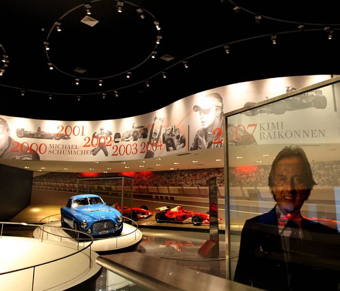 Ferrari F1 cars are seen inside the "Hall of Fame" of the Ferrari theme park in Abu Dhabi. Ferrari World also offers attractions like the "Speed of Magic" (a 4-D visual tour with the Ferrari) and the "Made in Maranello" (also a virtual tour at the Ferrari factory in Maranello in Italy). (Photo: AFP)