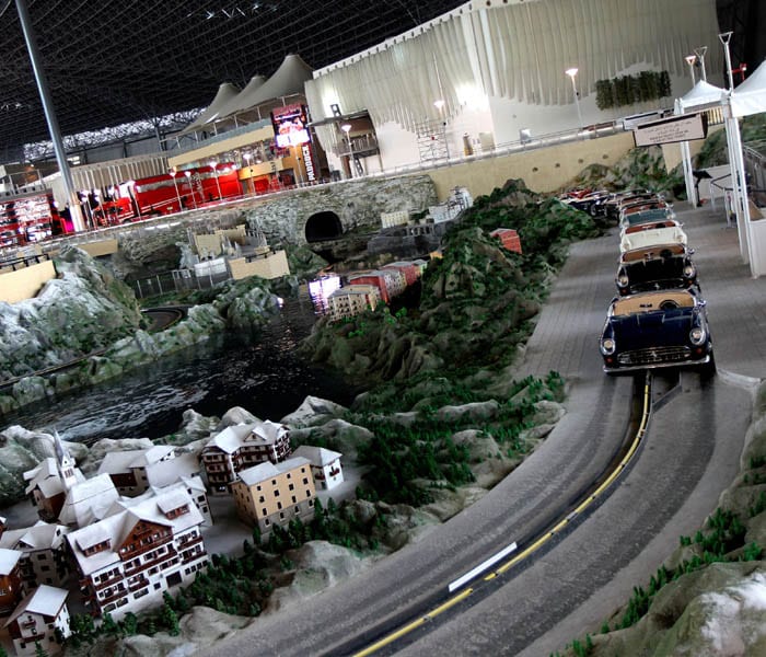 Bell'Italia is one of the many child friendly attractions at Ferrari World Abu Dhabi. It offers family fun at a more gentle pace driving in smart Italian mini cars around a garden planted with 40,000 miniature trees. (Photo: AFP)