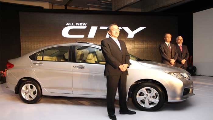 Honda City Global Premiere in India, a first by Honda: After the Datsun Go, the 4th generation Honda City was also debuted in India before anywhere else. It is expected to become yet another best-selling model for Honda when it launches in January 2014.