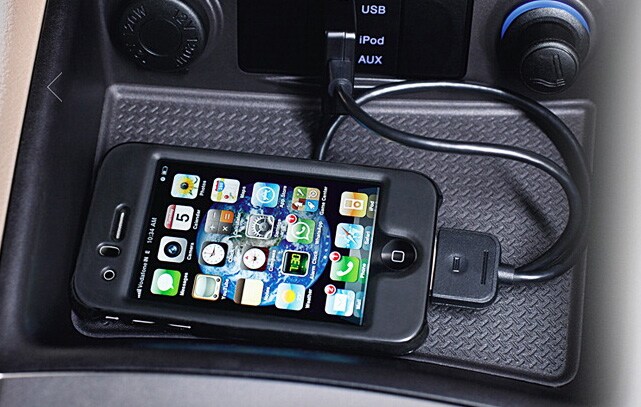Diverse external devices can be plugged into the onboard sound system for unlimited music access.