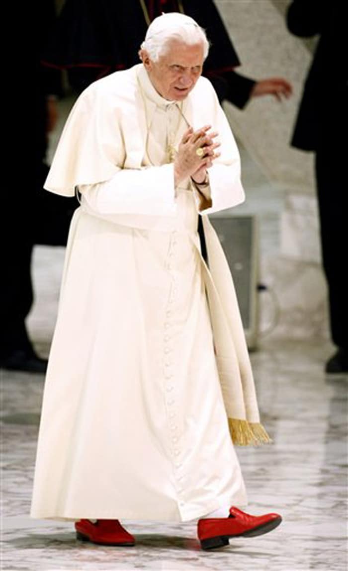 Powerful People #5 <br>
Pope Benedict XVI (born Cardinal Joseph Ratzinger) succeeded John Paul II and became the 265th Pope on May 7, 2005. After a long career as a professor of theology at different universities, he was appointed Archbishop of Munich and Freising and cardinal in 1977.