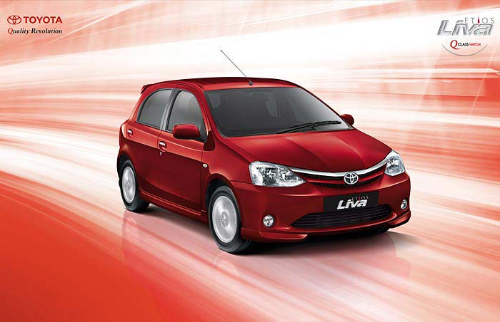 Japanese carmaker Toyota's Etios Liva also features in the race for compact cars.  Its diesel version has a displacement of 1364 cc. The car has 66.64 bhp @ 3800 rpm power and peak torque of 170 NM @ 1800 rpm- 2400 rpm.