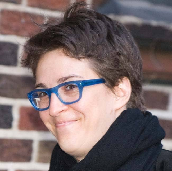 Rachel Maddow<br>
<br>Age: 37<br>
<br> American radio personality, television host, and political commentator. Maddow is the first openly gay anchor to be hired to host a prime-time news program in the United States.(AP)<br>