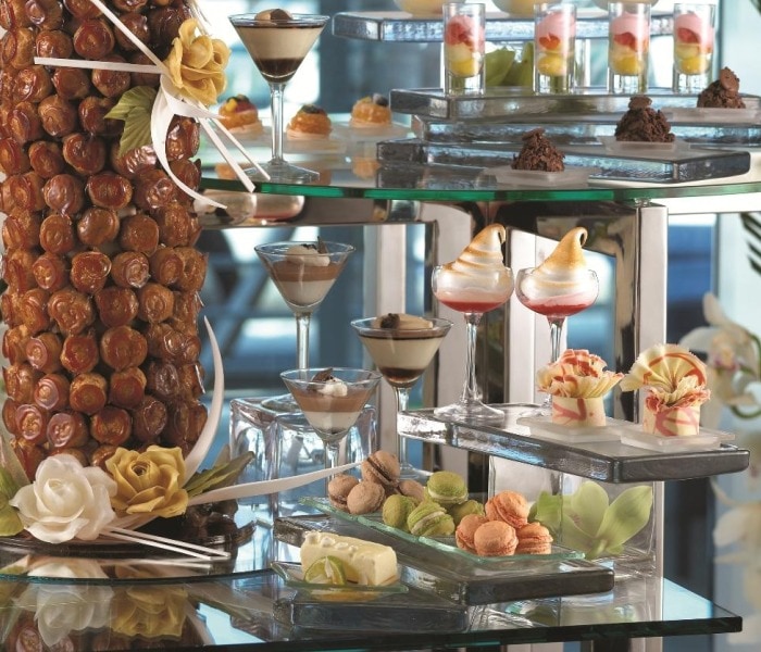 New Year's Eve Dinner<br>

Date and time: December 31st, 2013, 7 pm onwards<br><br>

Price: INR 10,000 + taxes per couple; INR 5,000 + taxes for single<br><br>

 
New Year Brunch Buffet<br>

Date and time: January 1st, 2014, 12 noon to 3.30 pm<br><br>

Price: INR 4,000 + taxes for Sparkling Brunch; INR 5,000 + taxes for Champagne Brunch<br><br>

For Reservations Please Call: +91 80 4914 8000<br><br>