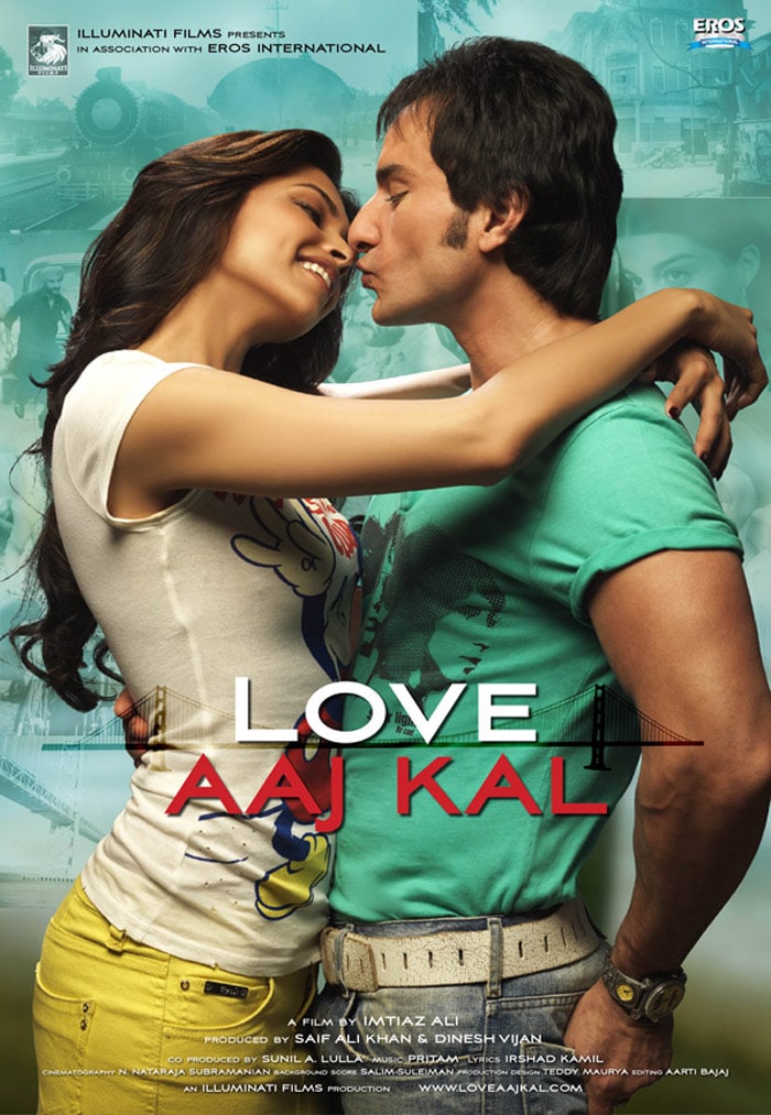 <i>Love Aaj Kal</i>: Worldwide collection Rs. 73,15,69,148 (Source: Ibosnetwork.com). Plot Summary: LOVE AAJ LONDON, SAN FRANCISCO, DELHI - 2009. Jai and Meera is a modern-day couple in London. They are very happy together but do not believe in tying each other down. So when life pulls them in different directions, they decide to go with the flow. "These Heer-Ranjha, Romeo-Juliet type janam janam ka saath type couples exist only in story books", Jai says. In the real life, we have to be practical. LOVE KAL DELHI, CALCUTTA - 1965. Veer Singh is struck by the thunderbolt when he sees Harleen for the first time. He travels a thousand kilometers by train to stand under her balcony only to have a glimpse of her face. And yet not speak a word with her. Love Aaj Kal's Veer does not understand how Jai can treat matters of the heart without passion, like a financial transaction. Jai does not understand how Veer Singh could have been so na�ve and silly about Harleen in the days of his youth. But as both stories unfold, we realize that the process of relationship might be different in different eras, but the experience of being in love remains the same. So there is the frolic and despair of modern living. And there is the past ? the times of innocence and compulsion. And there is distance, and the fondness that increases with distance. Gaps widen between two people, but bridges keep growing too. (Press Release)