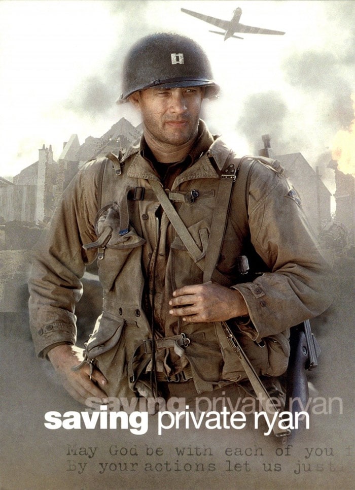 <b>Saving Private Ryan</b> (1998): <b>Directed by</b> Steven Spielberg. <b>Starring</b>: Tom Hanks, Edward Burns, Matt Damon, Tom Sizemore, Jeremy Davies, Barry Pepper, Giovanni Ribisi, Vin Diesel, Adam Goldberg. <b>Memorable Quote</b>: "You want to leave? You want to go off and fight the war? All right. All right. I won't stop you. I'll even put in the paperwork. I just know that every man I kill the farther away from home I feel." (Captain Miller)