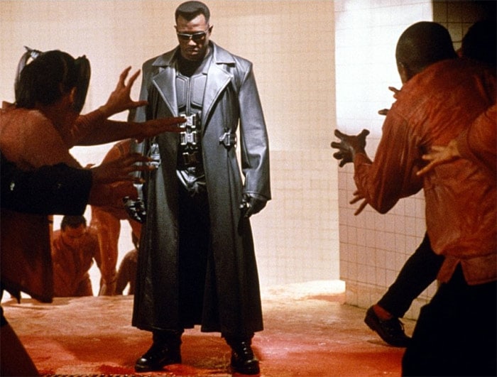 <b>Blade</b> (1998): <b>Directed by</b> Stephen Norrington. <b>Starring</b>: Wesley Snipes, Stephen Dorff, Kris Kristofferson, N'Bushe Wright, Donal Logue, Sanaa Lathan. <b>Memorable Quote</b>: "You better wake up. The world you live in is just a sugar-coated topping! There is another world beneath it - the real world. And if you wanna survive it, you better learn to *pull the trigger!*" (Blade)