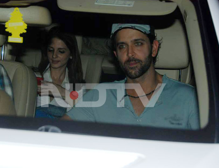 Hrithik Roshan, wife Sussanne arrive for the screening