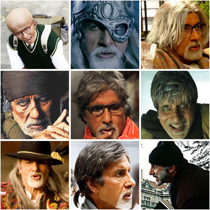 With more than a 150 films in his kitty, Amitabh Bachchan is a man of many faces. As he getting ready to hit the big screen with yet another new look for his upcoming film Paa, he feels that freedom from playing the leading man has given him the leisure and choice to experiment with his looks and roles. Here we present the personae that he has adopted over the years.