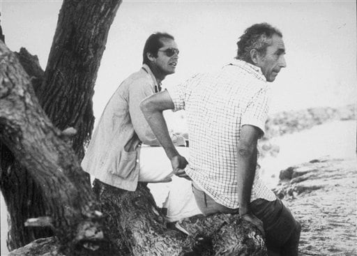 Antonioni, right, and Jack Nicholson are seen in this file picture Apr 28, 1975 in Los Angeles.