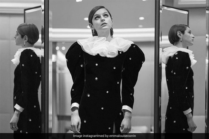 The Golden Globes were virtual this year but that didn't stop celebs from putting that fashionable foot forward. The Golden globe nominees brought the red carpet at home. <br><br><i>The Crown</i> actress Emma Corrin picked her OOTN from Miu Miu and we have just one word - breathtaking. She won Best Actress Drama (TV) for the show. (courtesy <a href=" https://www.instagram.com/emmalouisecorrin/ " target="_blank" rel="nofollow" > emmalouisecorrin </a>)