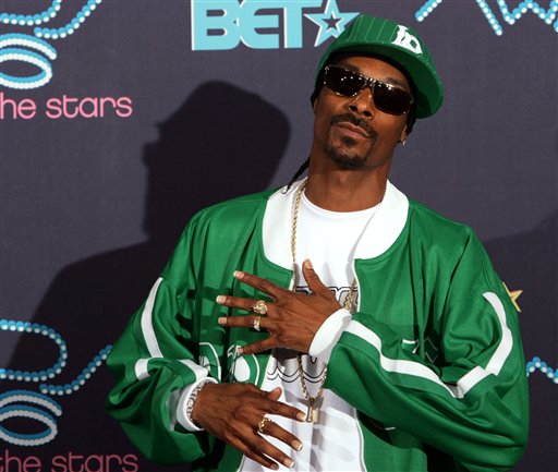 Singer Snoop Dogg poses backstage in the press room during the 6th annual BET Awards.