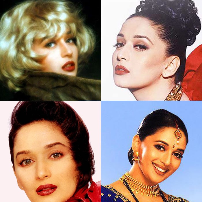 In the late 80s Madhuri Dixit copied Marilyn Monroe's look and she continued to sport the same hairdo for quite a few years.