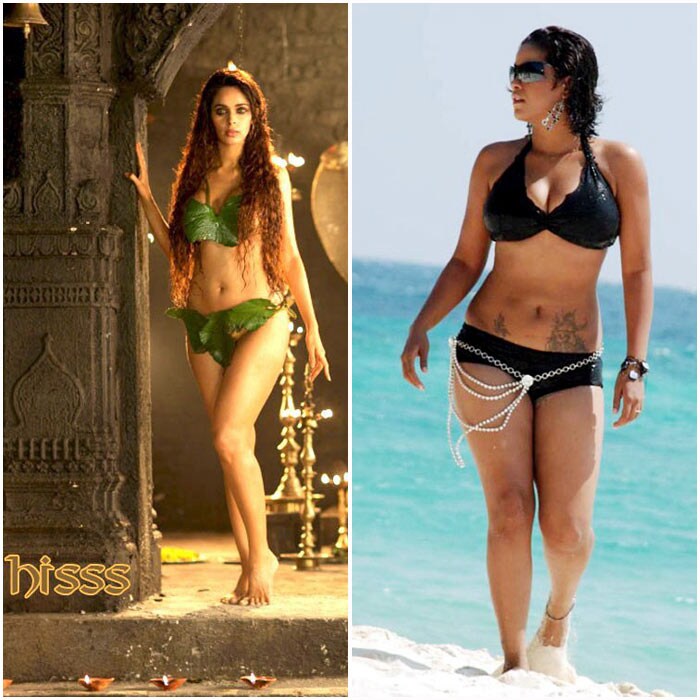 Even in glamour quotient, Mumait looks as hot and sexy as Mallika.