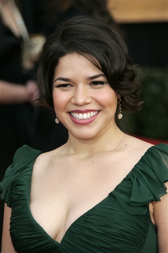 America Ferrera, nominated for outstanding performance by a female actor in a comedy series for her work in Ugly Betty, arrives at the 13th Annual Screen Actors Guild Awards.