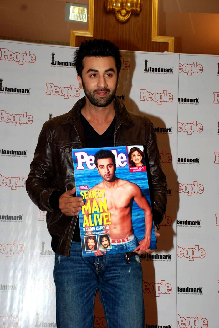 Ranbir Kapoor, the new 'It' boy of Bollywood has beaten favourites like Shah Rukh Khan and John Abraham to be voted as the 'Sexiest Man Alive' by <I>People magazine</I>, but the actor says that he does not consider himself sexy. (Photo: IANS/Text: PTI)