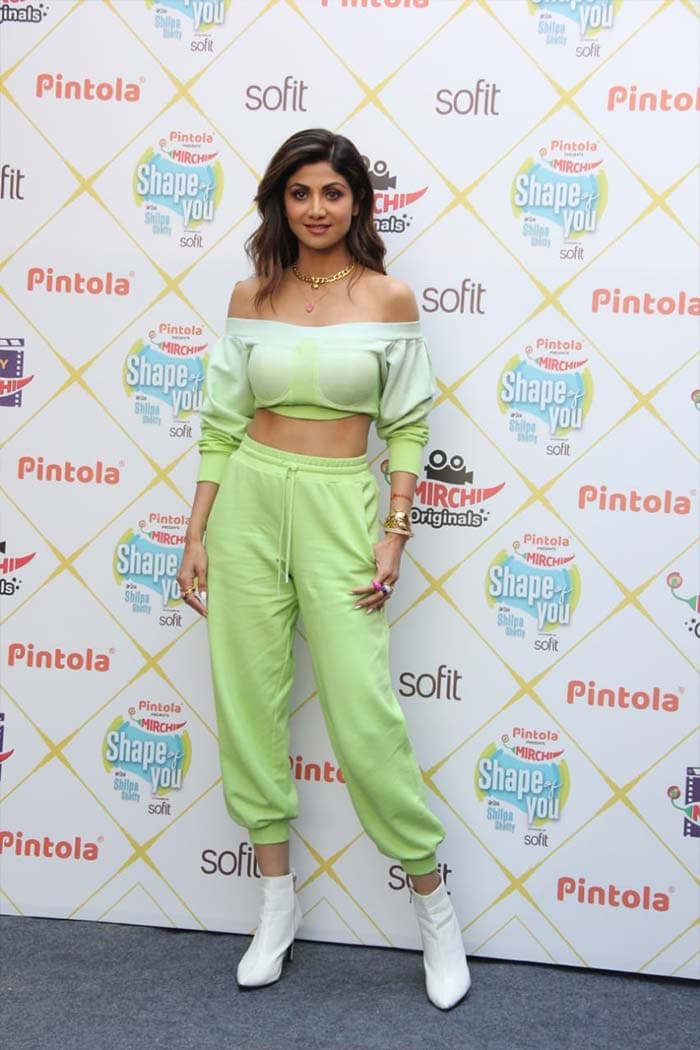 Shilpa Shetty looked gorgeous in a green outfit for her day out.