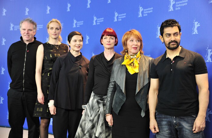 Aamir with the members of the Berlinale film festival jury. (Photo: AFP)