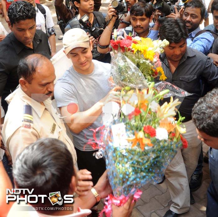 Bouquets for the superstar on his birthday.