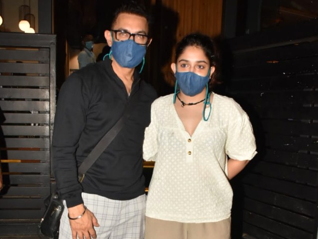 Aamir Khan And Daughter Ira Step Out For Dinner