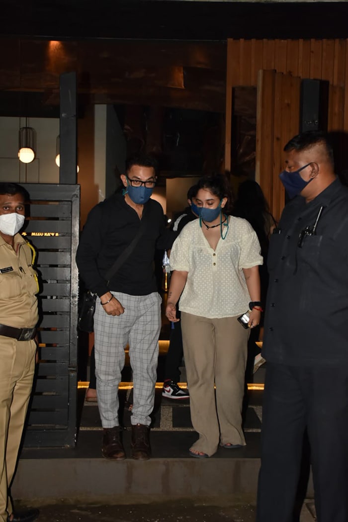 Aamir Khan And Daughter Ira Step Out For Dinner
