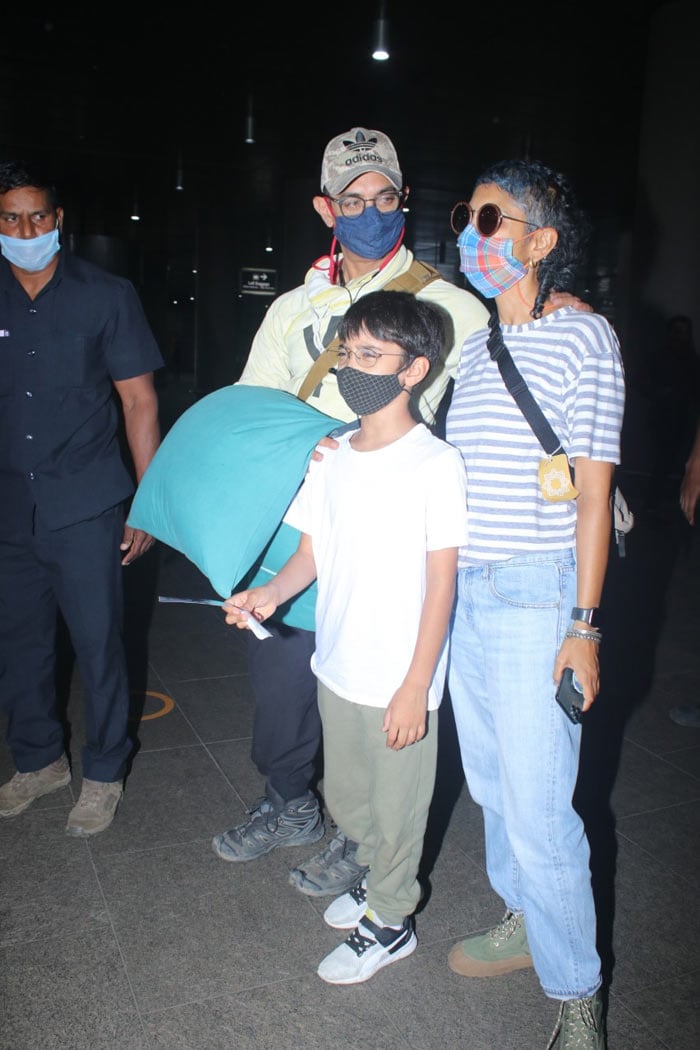 The trio were in Jammu and Kashmir, where Aamir Khan was filming <i>Laal Singh Chaddha</i>. Aamir Khan and Kiran Rao were together for 15 years and their son Azad was born in 2011.