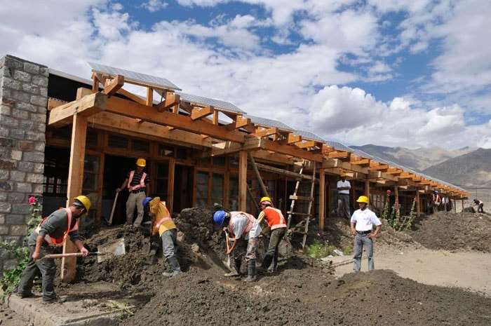 "HCC India has deployed heavy earth moving equipment and several engineers to help the Druk White Lotus School, we have a team of 75 people working at the school who are clearing the mud ." HCC General Manager (Corporate Social Responsibility) Ms. Niyati Sareen said.