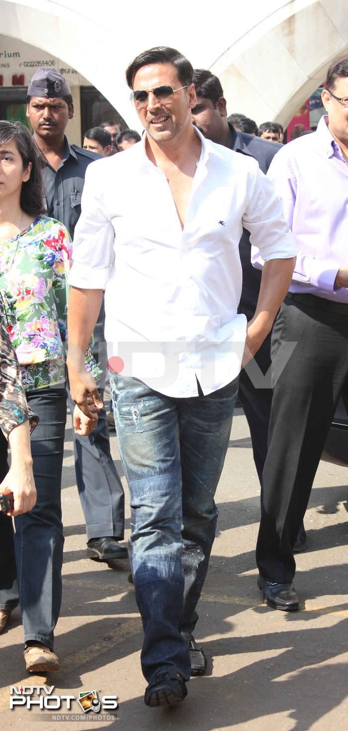 Actor Akshay Kumar inaugurated the Upper Crust Show, which is all about food and wine, in Mumbai.