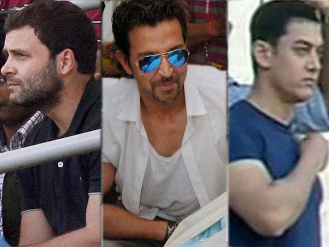 Aamir-Kiran, Hrithik, Rahul Gandhi at Wankhede
