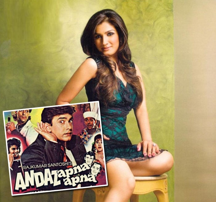 Raveena Tandon played the lead opposite Aamir in <i>Andaz Apna Apna</i> and <I>Parampara</i>.