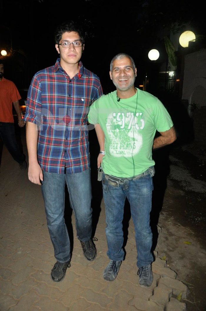 Aamir's son Junaid (left).