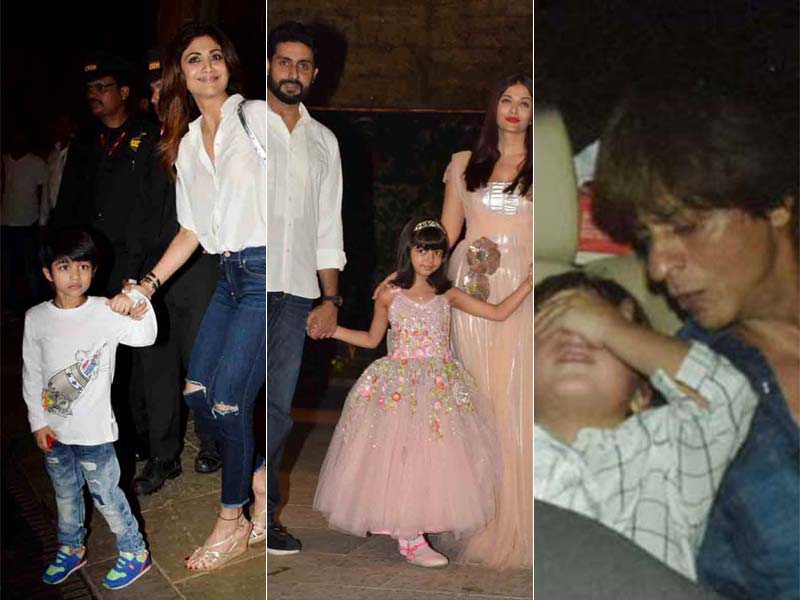 Photo : At Aaradhya's B'day Bash, Abhishek Bachchan And Shah Rukh Khan Steal The Limelight