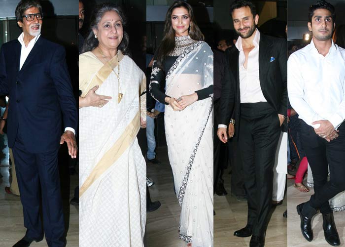 Big B, Deepika, Saif at <i>Aarakshan</i> premiere