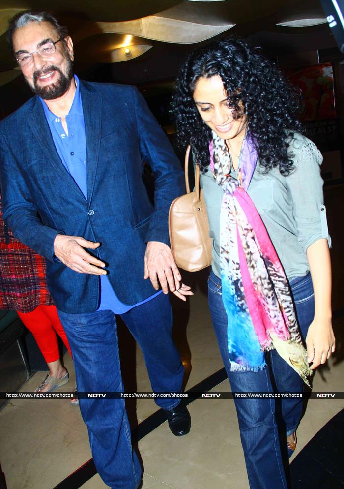 Kabir Bedi made a stylish entry with his partner Parveen Dusanj.