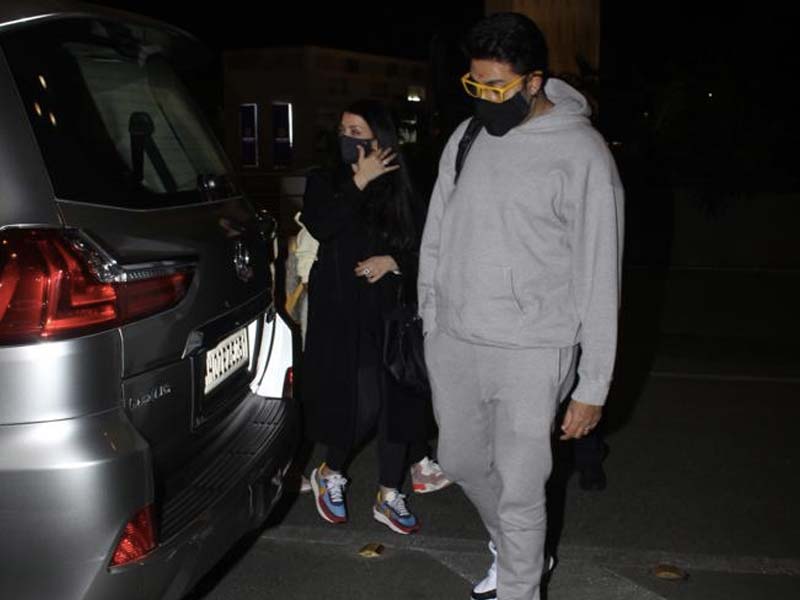 Abhishek Bachchan was spotted at the Mumbai airport with his family.