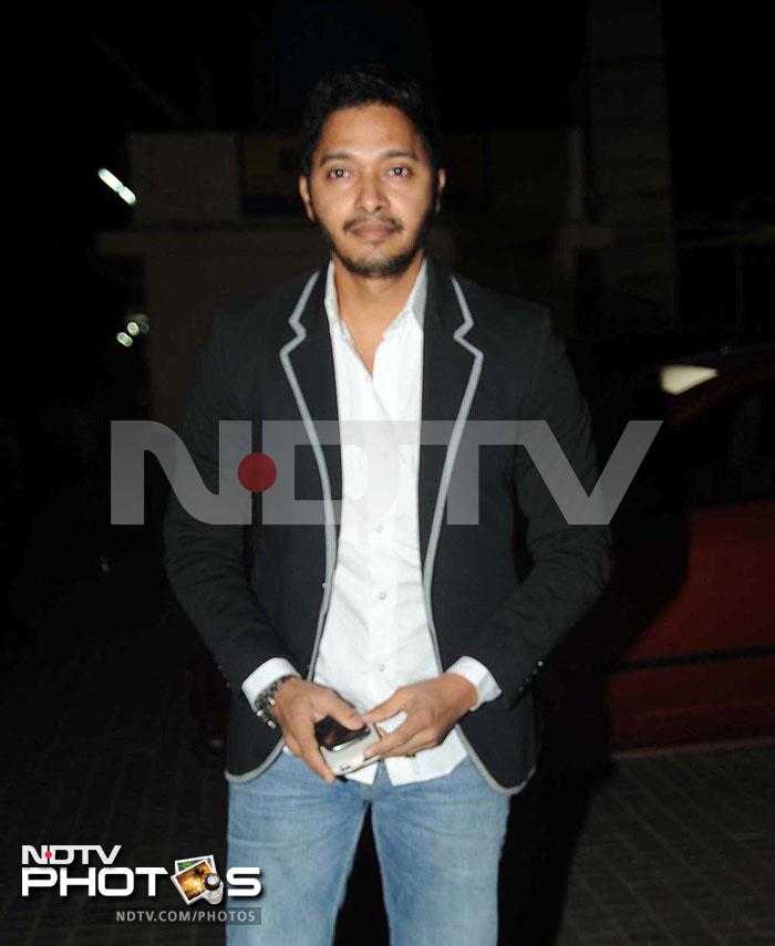 <i>Iqbal</i> and <i>Golmaal Returns</i> actor Shreyas Talpade looked a bit serious as he posed for the cameras.