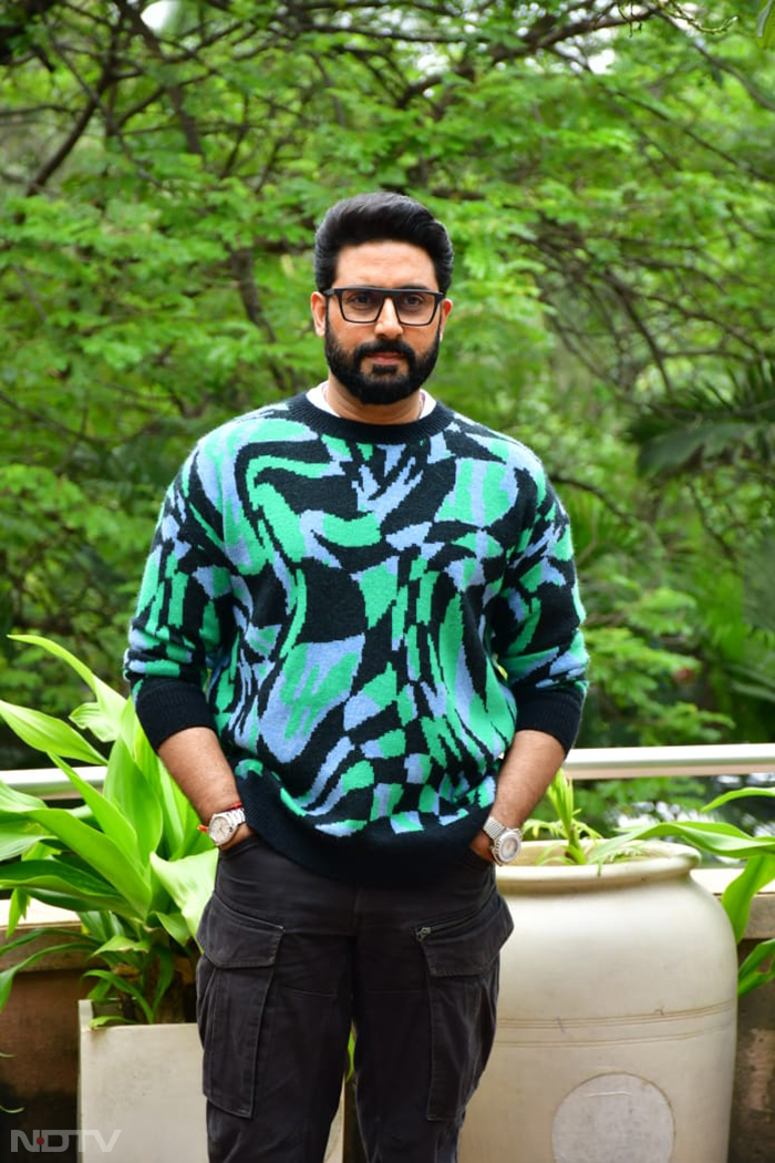 Abhishek Bachchan looked dapper as he was promoting <i>Ghoomer </i>. (Image Courtesy: Varinder Chawla)