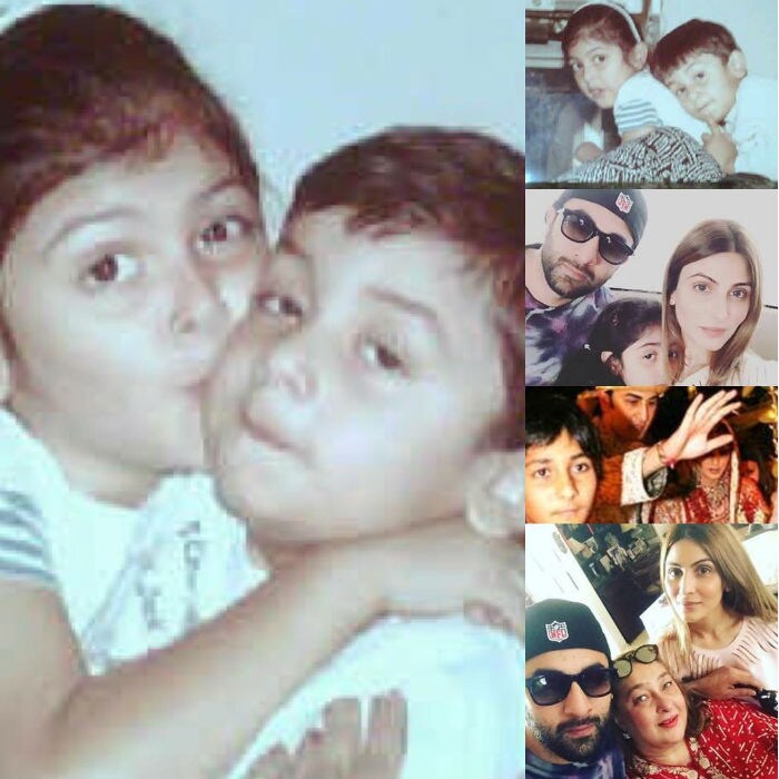 Riddhima Kapoor Sahni shared this collage of her pictures with Ranbir and took our hearts away <br><br> This image was posted on Instagram by <a href="https://www.instagram.com/p/BXdkQ6DhnNq/?hl=en&taken-by=riddhimakapoorsahniofficial" target="_blank" rel="nofollow" >Riddhima Kapoor</a>