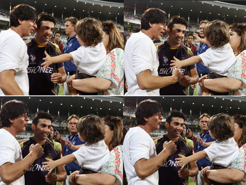 AbRam's Big Hug For Gautam Gambhir at IPL 8