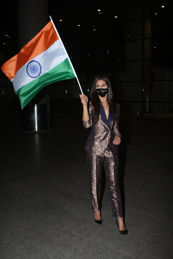 मिस यूनिवर्स रनर-अप एडलाइन कास्टेलिनो भारत लौटी