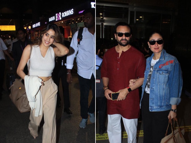 Airport Album: Saif Ali Khan-Kareena Kapoor, Janhvi Kapoor And Others