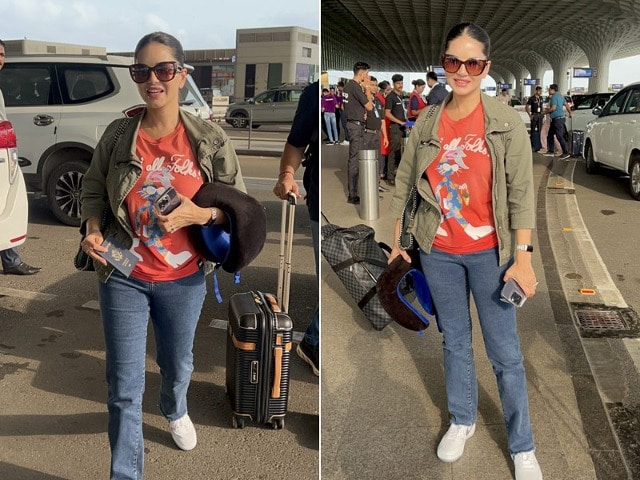 Photo : Airport Spotting: A Look At Sunny Leone's Style