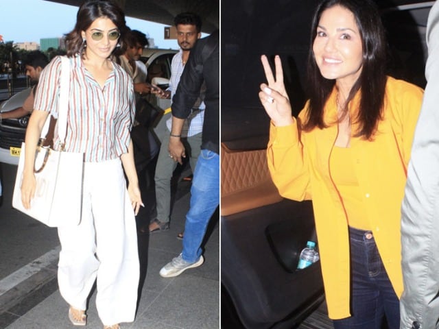 Photo : Airport Style: Take Notes From Samantha Ruth Prabhu And Sunny Leone