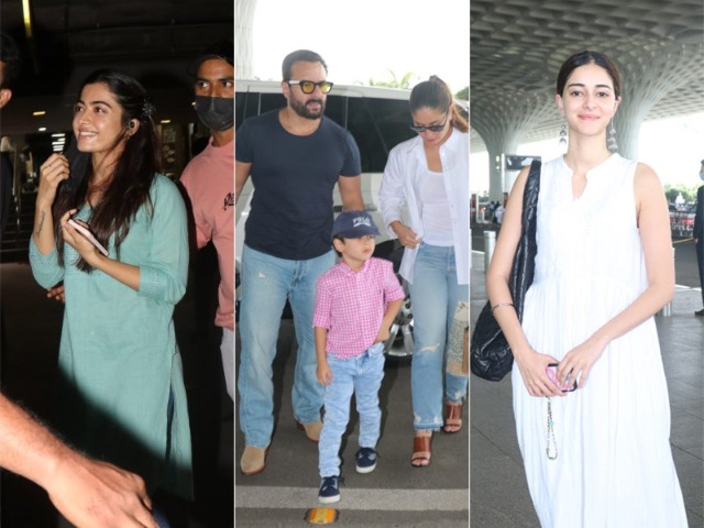 Airport Traffic: Kareena Kapoor-Saif Ali Khan, Ananya Panday, Rashmika Mandanna And Other Celebs