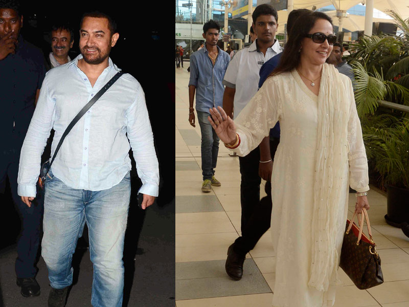 Airport Diaries: Aamir Khan, Hema Malini