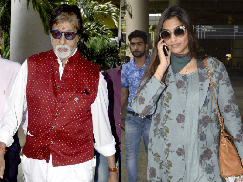 A <I>Housefull</i> Airport: Big B, Sonam, Jacqueline, Akshay