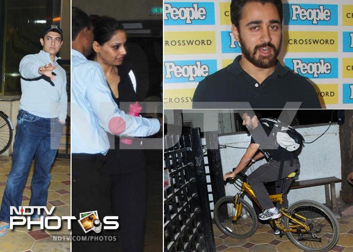 Our stars are known fitness freaks and our cameras spotted three stars Aamir Khan, Bipasha Basu and  Ashish Chowdhry going for their workouts at a gym in Mumbai. Imran Khan, meanwhile, spent his evening unveiling the cover of a mag. Take a look!