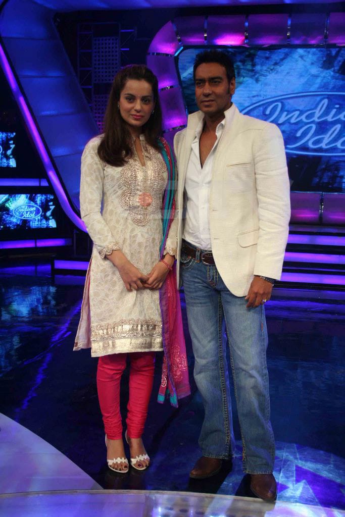 Ajay and Kangana on Indian Idol.